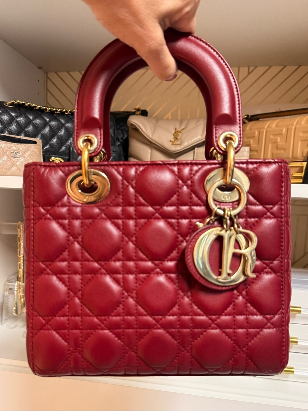Lady Dior My ABCDior Bag Burgandy